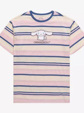 WOMENS SANRIO CINNAMOROLL PORTRAIT EMBROIDERED T-SHIRT IN SIZE XL